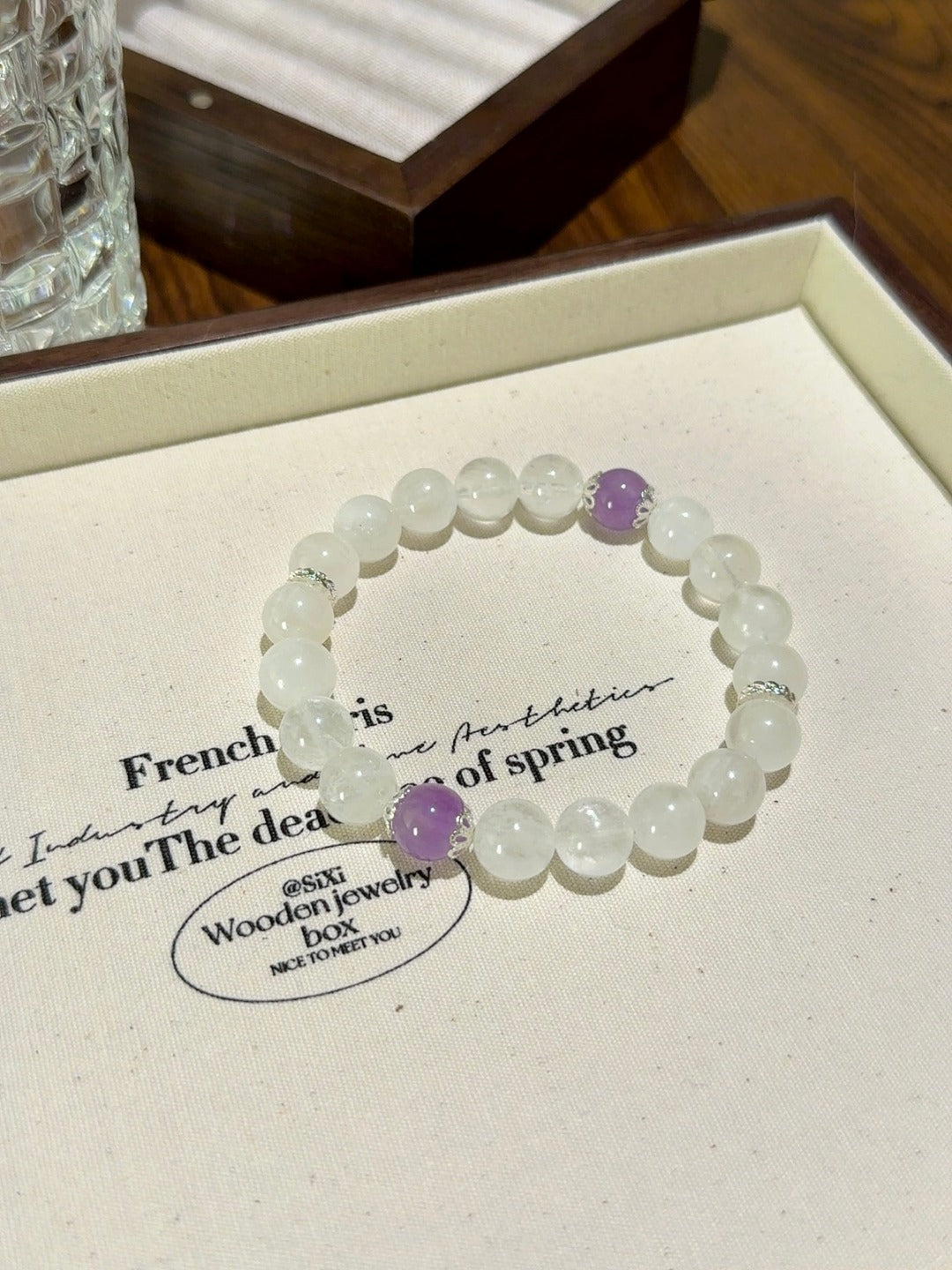 ▫️▪️ Blue moonlight amethyst bracelet